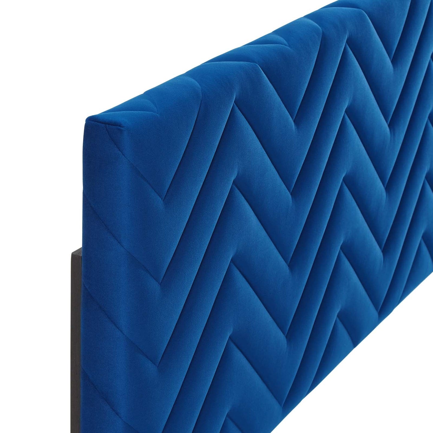 Mercy Chevron Tufted Performance Velvet Twin Headboard Navy MOD-6658-NAV