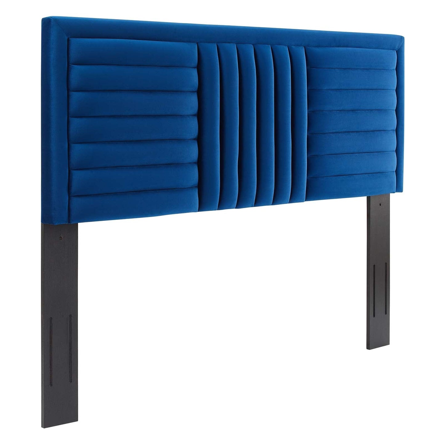 Believe Channel Tufted Performance Velvet Twin Headboard Navy MOD-6664-NAV