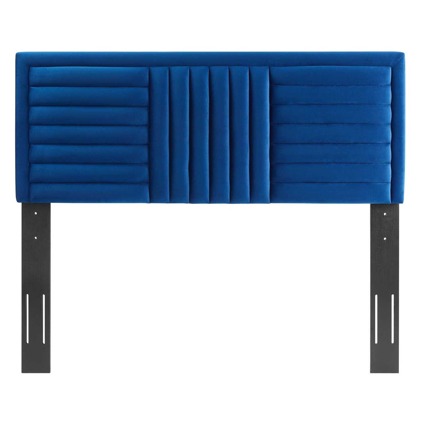 Believe Channel Tufted Performance Velvet Twin Headboard Navy MOD-6664-NAV