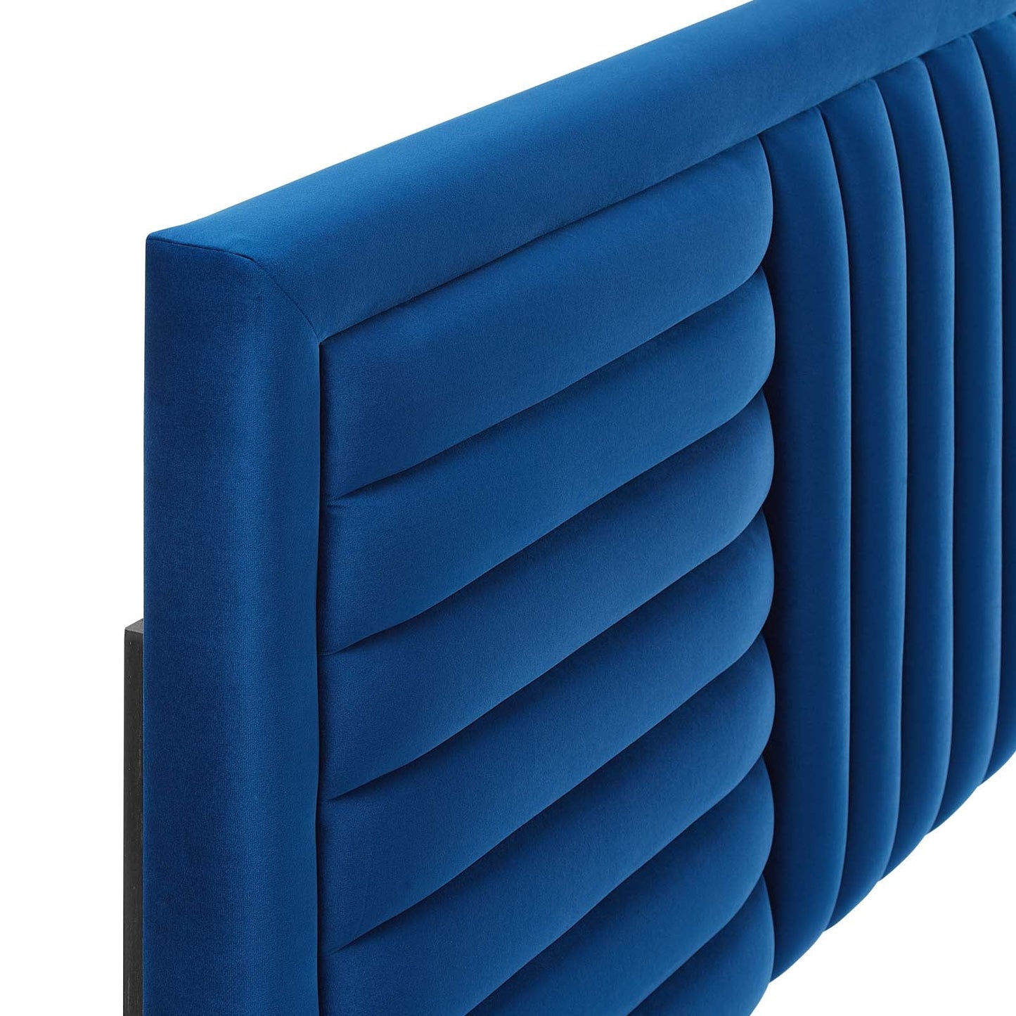 Believe Channel Tufted Performance Velvet Twin Headboard Navy MOD-6664-NAV