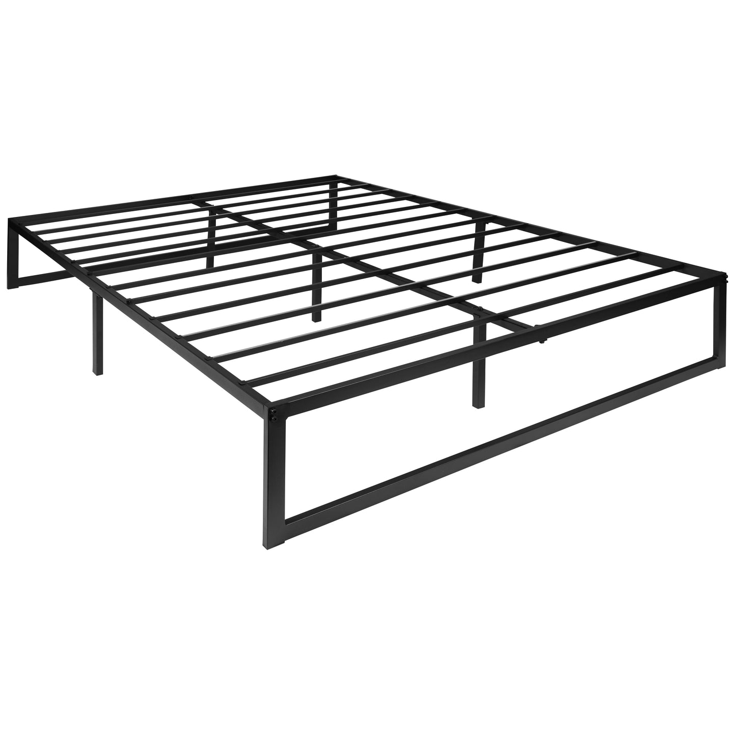 14 Inch Queen Metal Bed Frame MP-XU-BD10001-Q-BK-GG