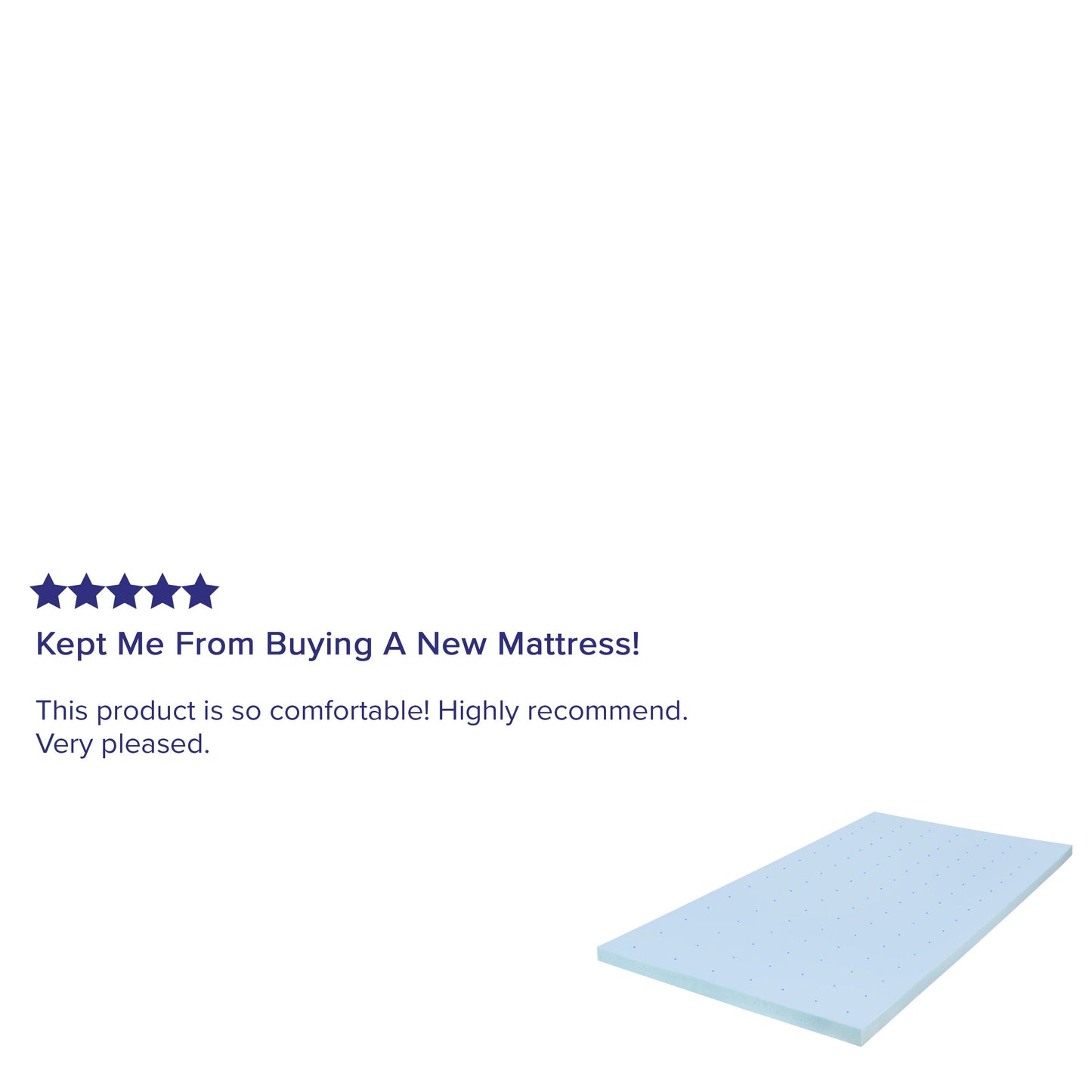 2" Twin Memory Foam Topper MR-M35-2-T-GG