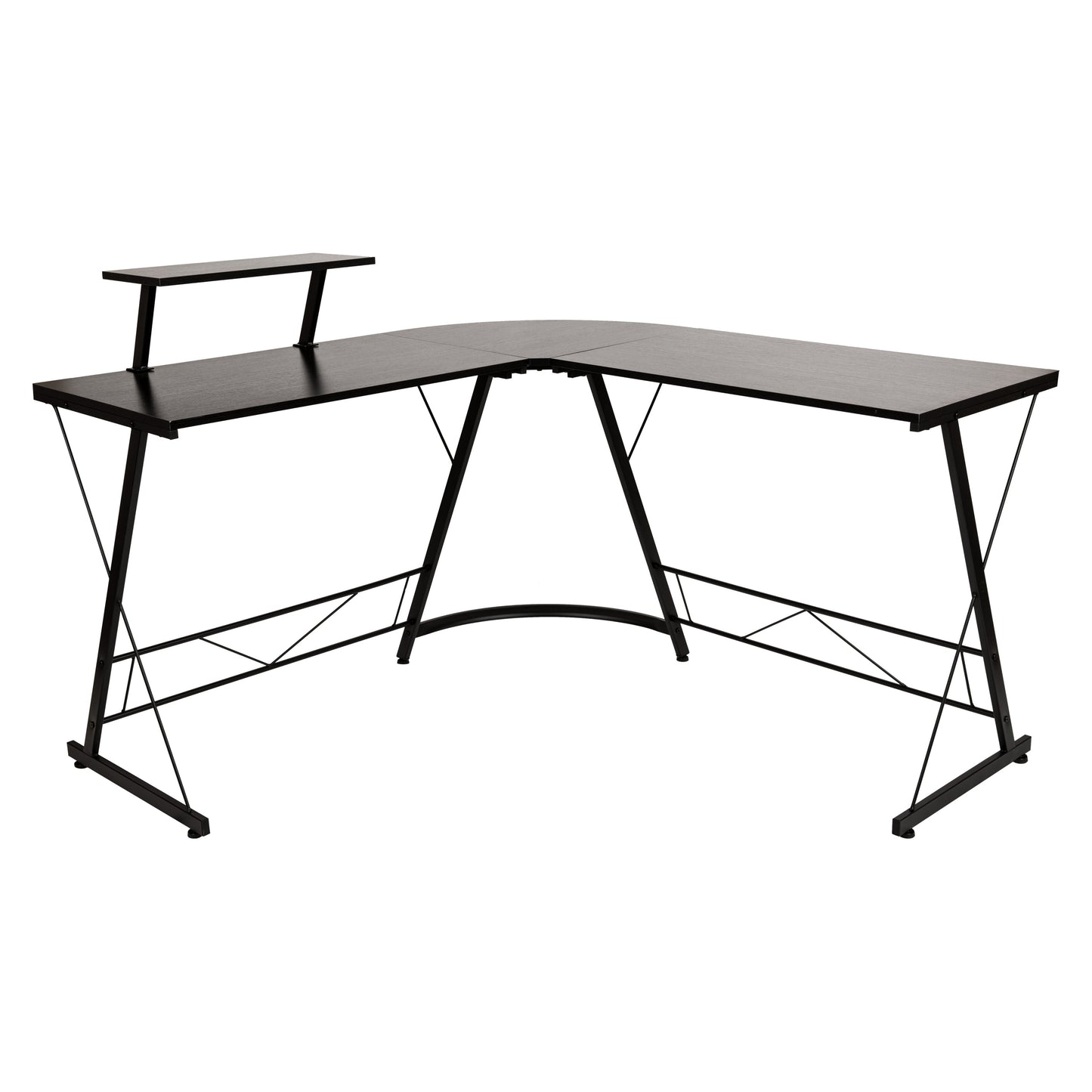 L-Shaped Computer Gaming Desk NAN-CD-22181-BK-BK-GG