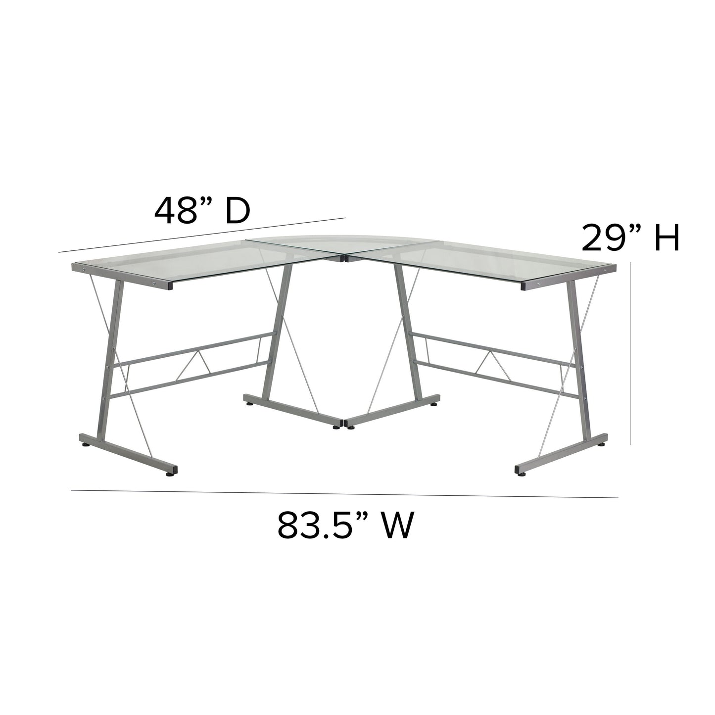 L-Shaped Computer Gaming Desk NAN-CD-22181-GG