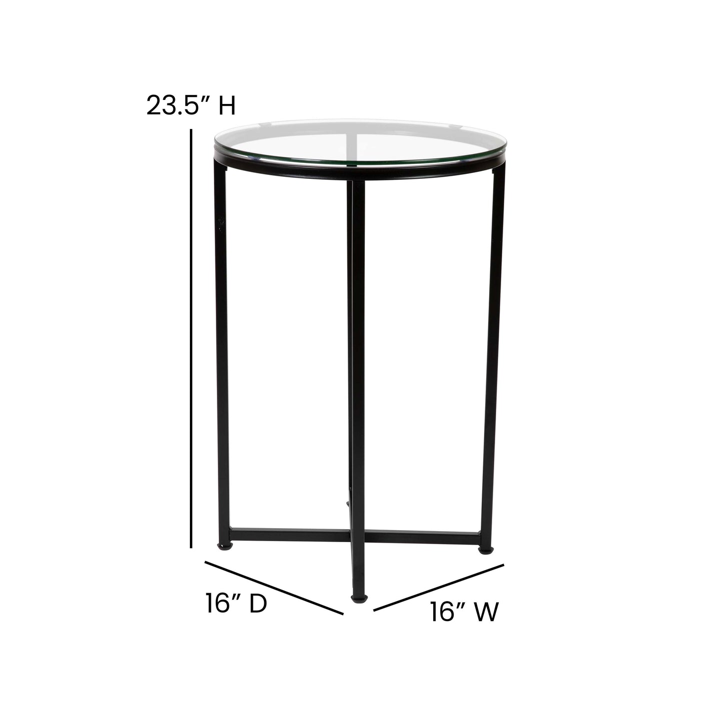 3 Piece Glass Coffee Table Set NAN-CEK-1786-BK-GG