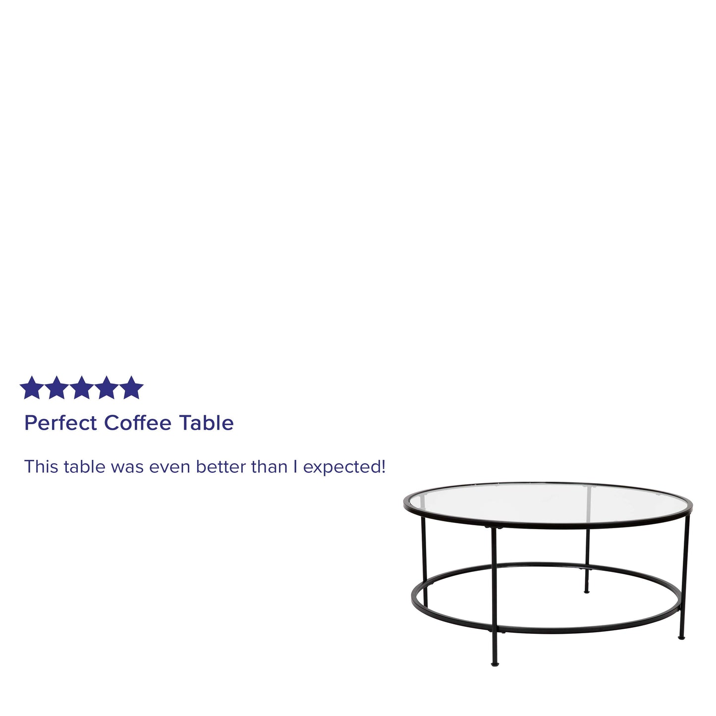 3 Piece Glass Coffee Table Set NAN-CEK-21750-BK-GG