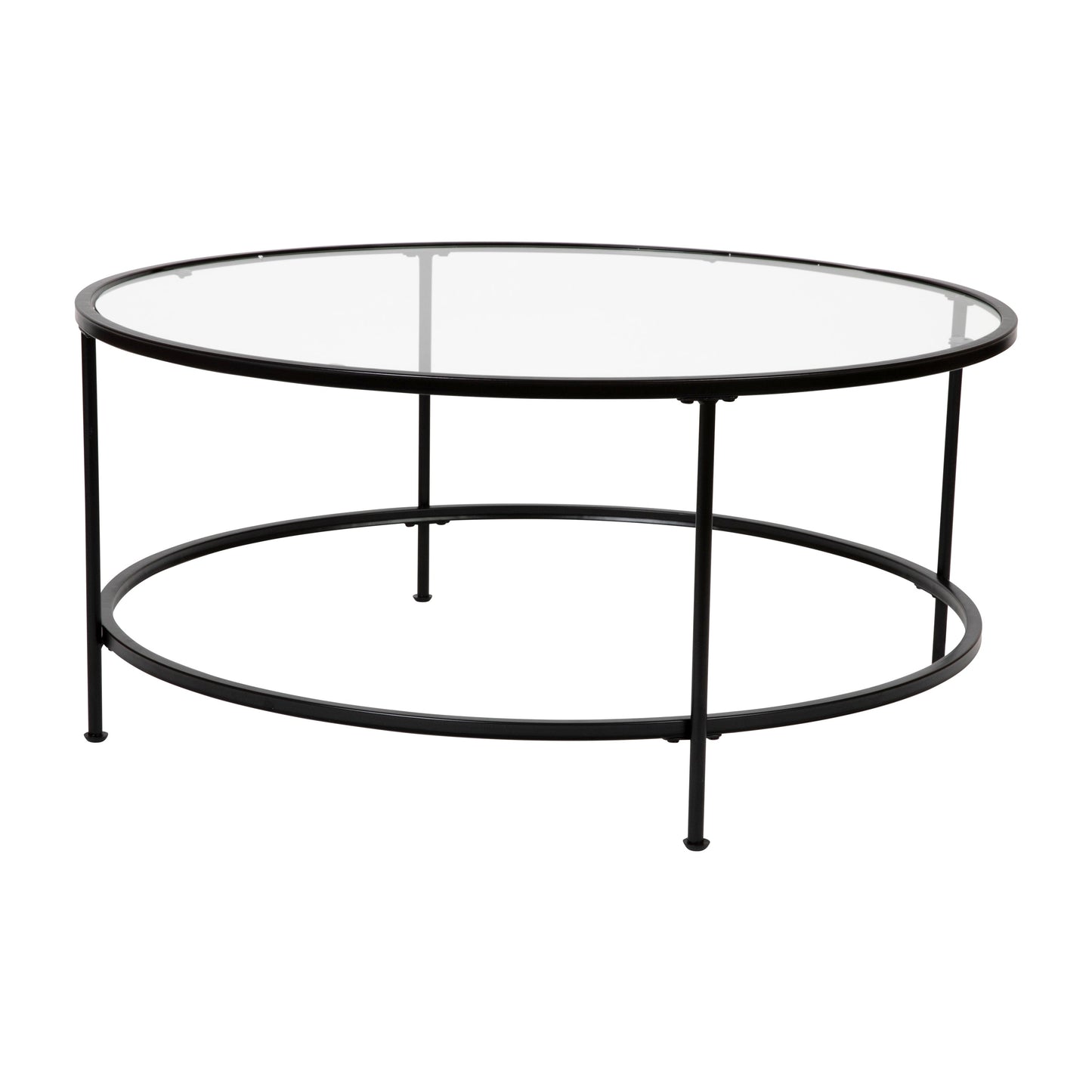 3 Piece Glass Coffee Table Set NAN-CEK-21750-BK-GG