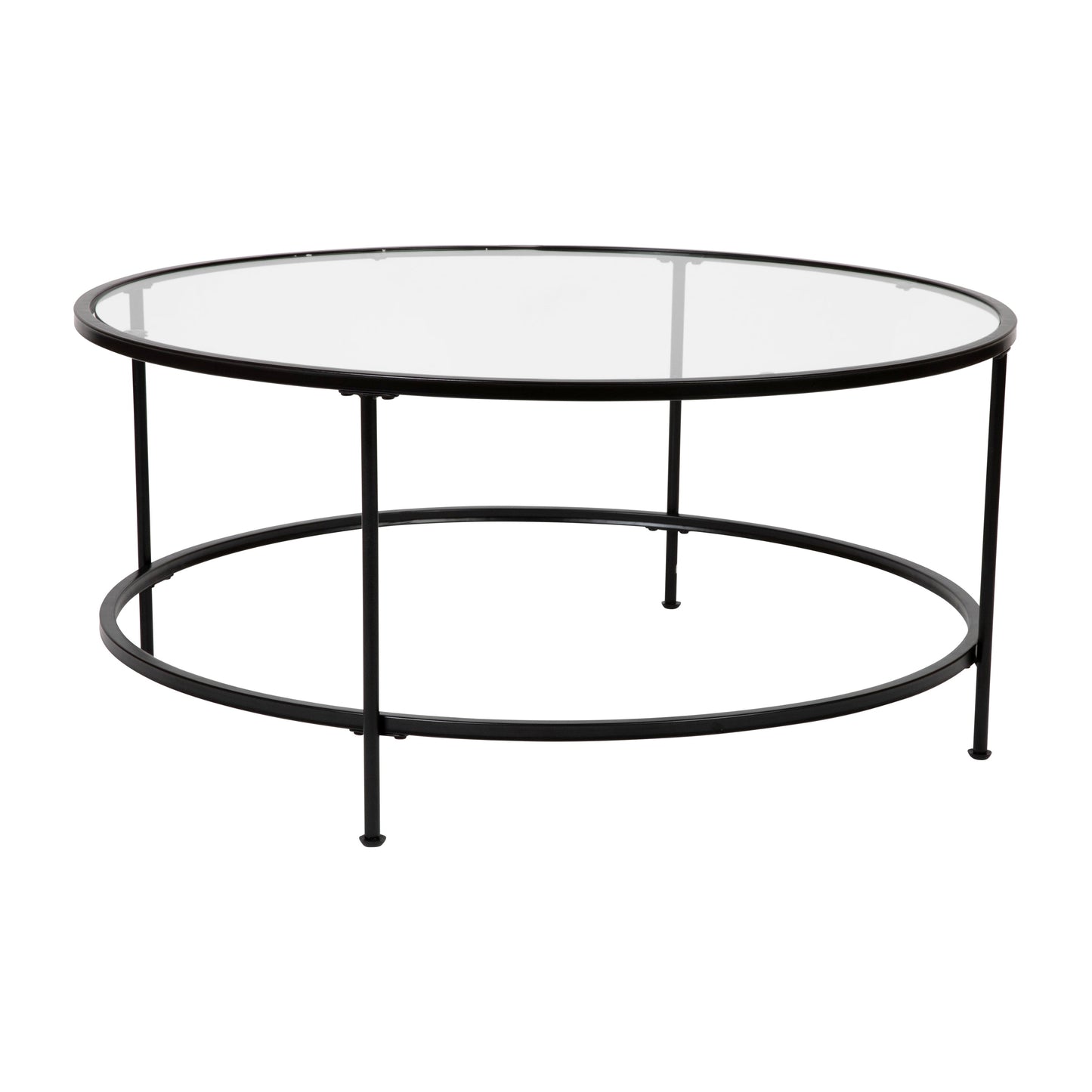 3 Piece Glass Coffee Table Set NAN-CEK-21750-BK-GG