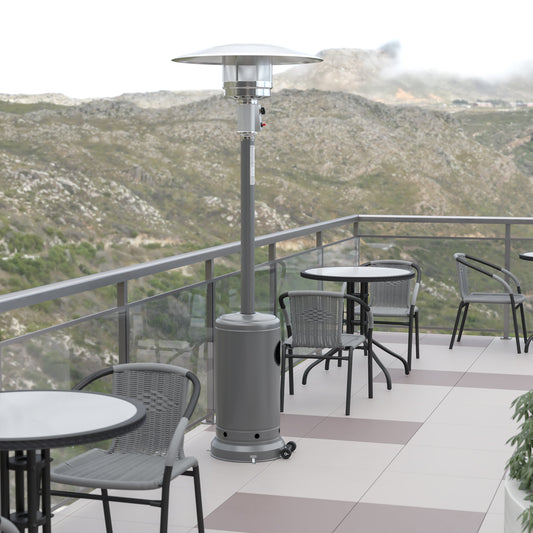 Silver Outdoor Patio Heater NAN-HSS-AGH-SL-GG