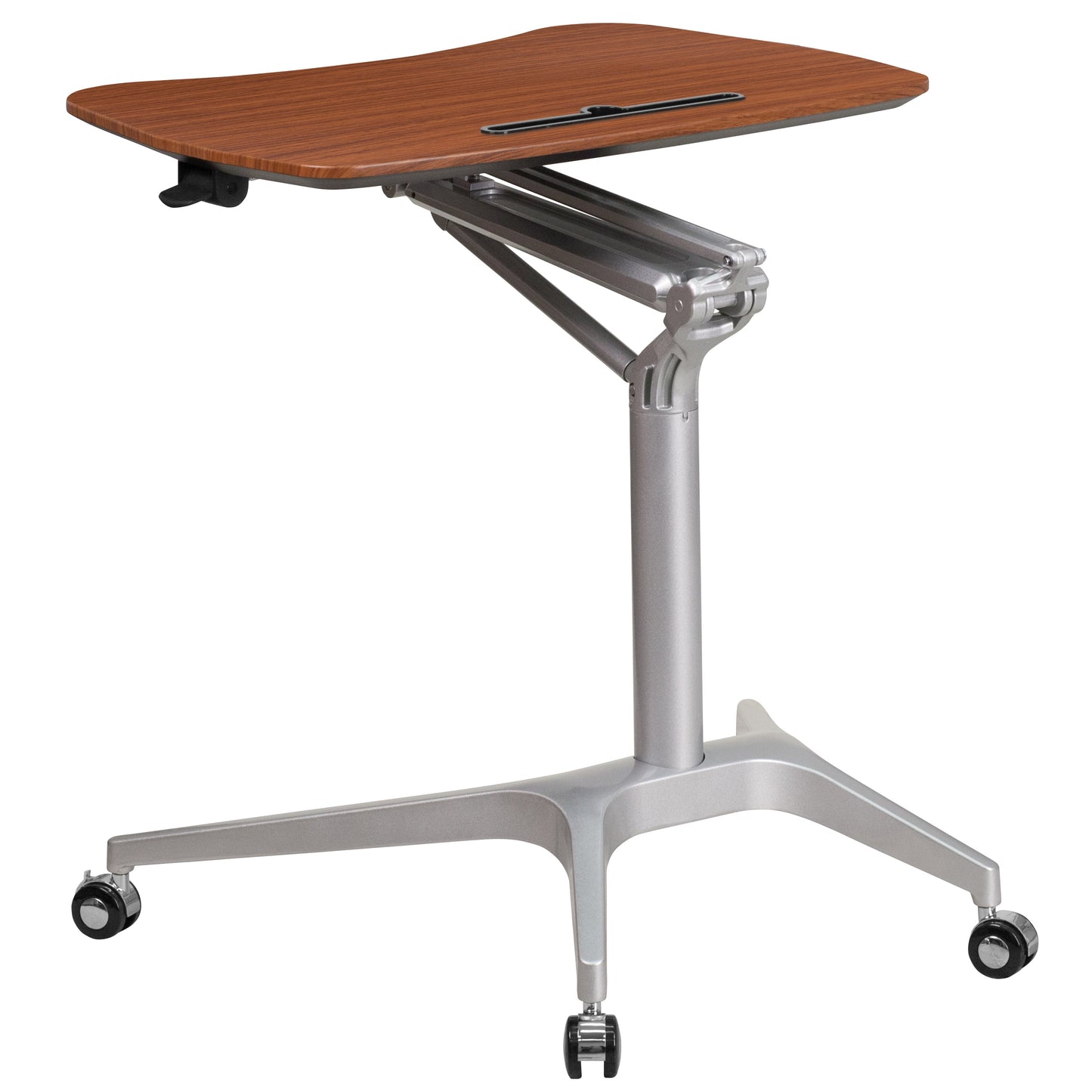 Mobile Sit-Stand Mahogany Desk NAN-IP-10-GG