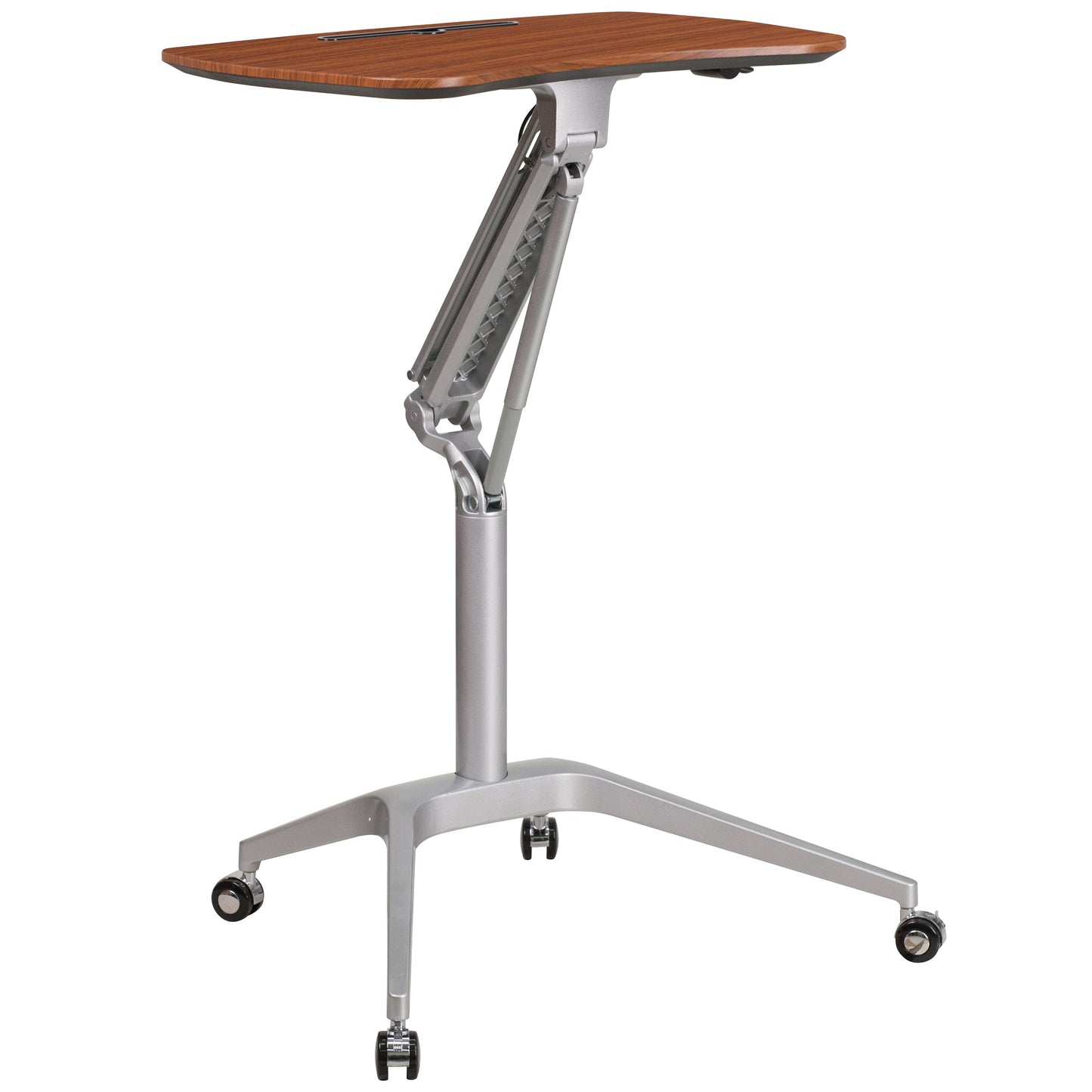 Mobile Sit-Stand Mahogany Desk NAN-IP-10-GG