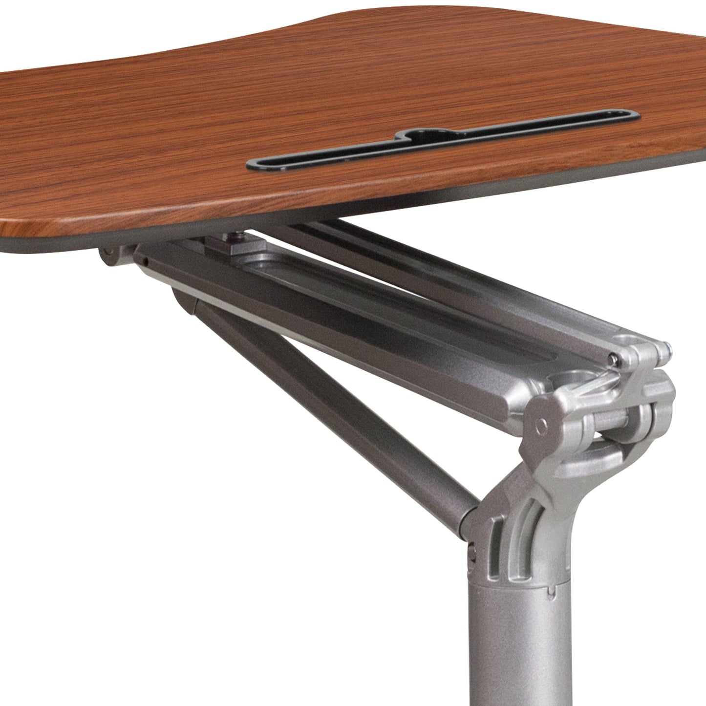 Mobile Sit-Stand Mahogany Desk NAN-IP-10-GG