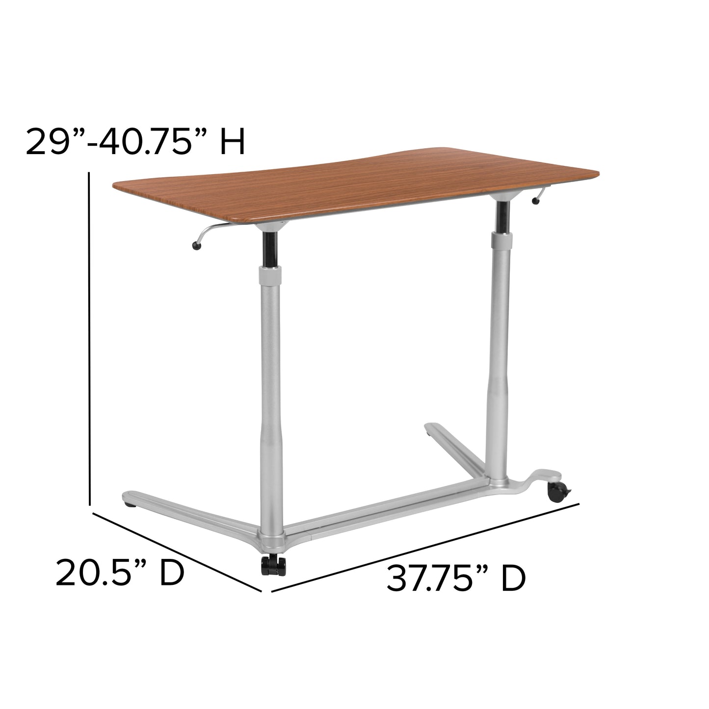 Cherry Sit-Stand Computer Desk NAN-IP-6-1-CH-GG