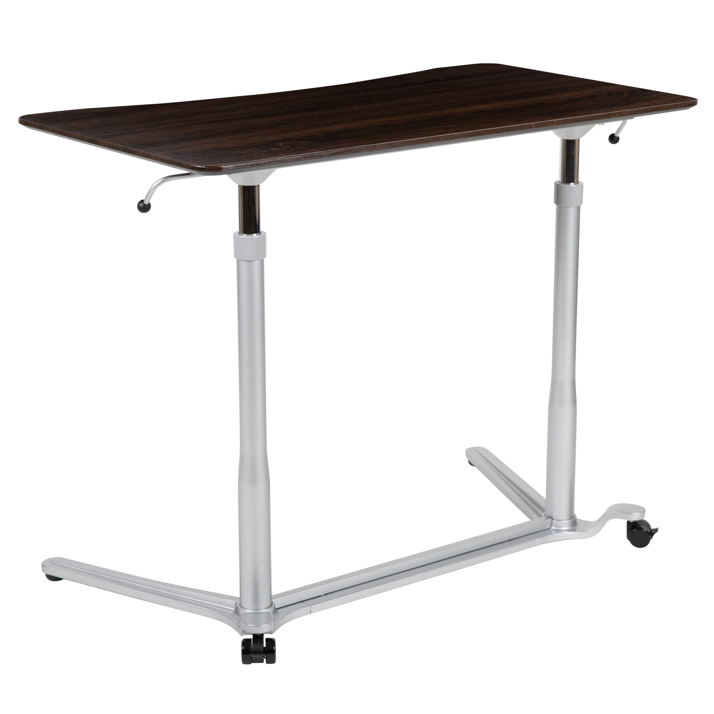 Wood Grain Sit to Stand Desk NAN-IP-6-1-DKW-GG