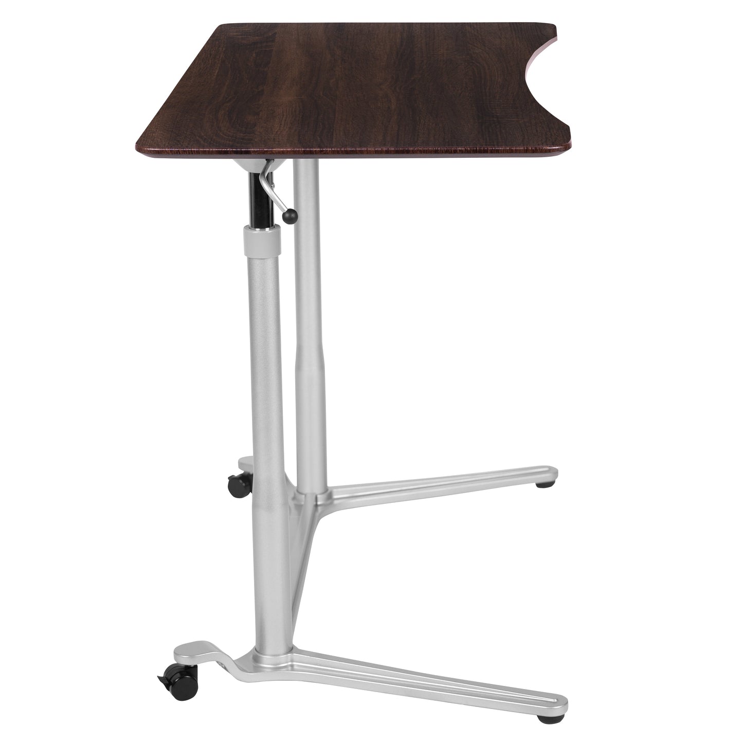 Wood Grain Sit to Stand Desk NAN-IP-6-1-DKW-GG