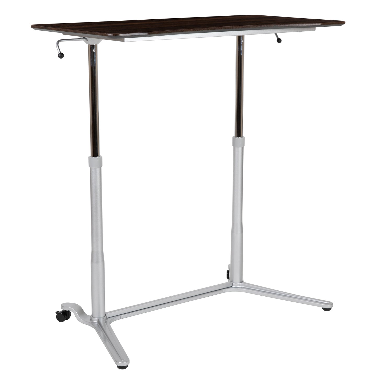 Wood Grain Sit to Stand Desk NAN-IP-6-1-DKW-GG