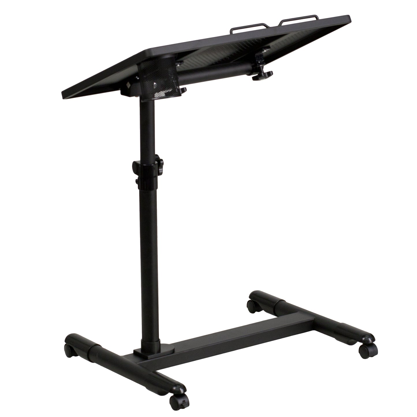 Black Adjustable Mobile Desk NAN-JG-06B-BK-GG