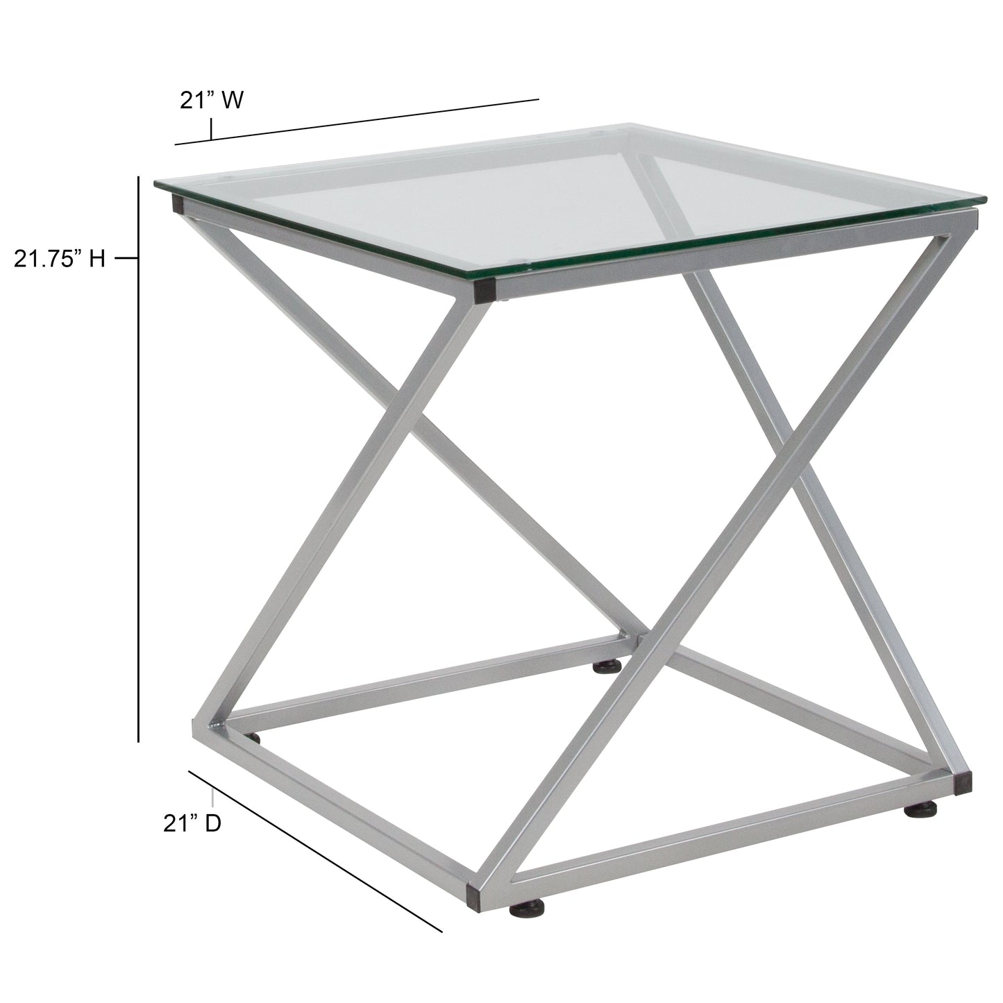 Glass End Table NAN-JH-1737-GG