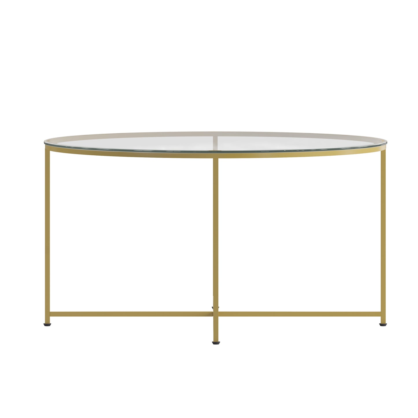 Glass Coffee Table-Gold Frame NAN-JH-1786CT-GG