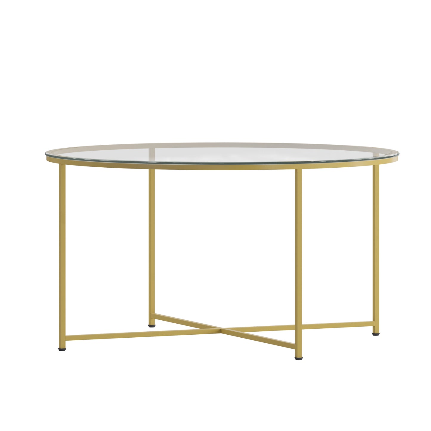 Glass Coffee Table-Gold Frame NAN-JH-1786CT-GG