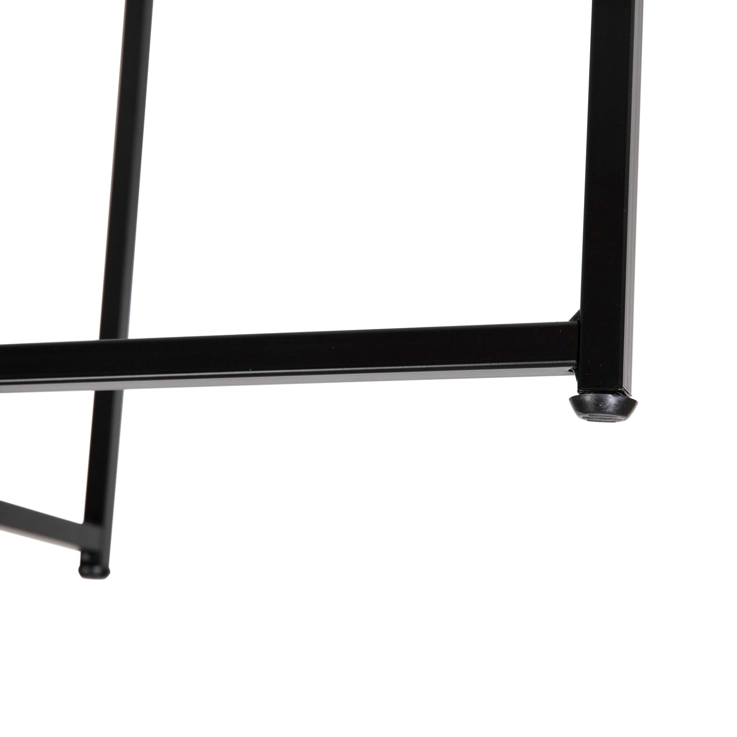 Glass End Table-Black Frame NAN-JH-1786ET-BK-GG