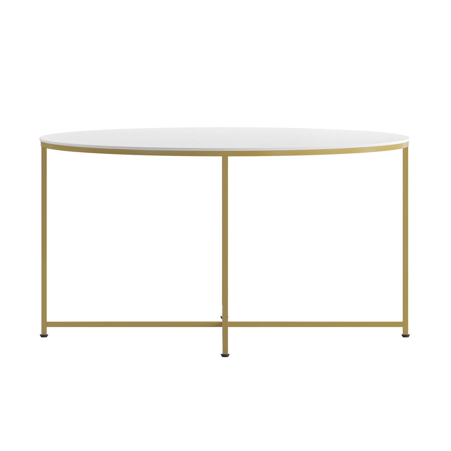 White Coffee Table-Gold Frame NAN-JH-1787CT-GG