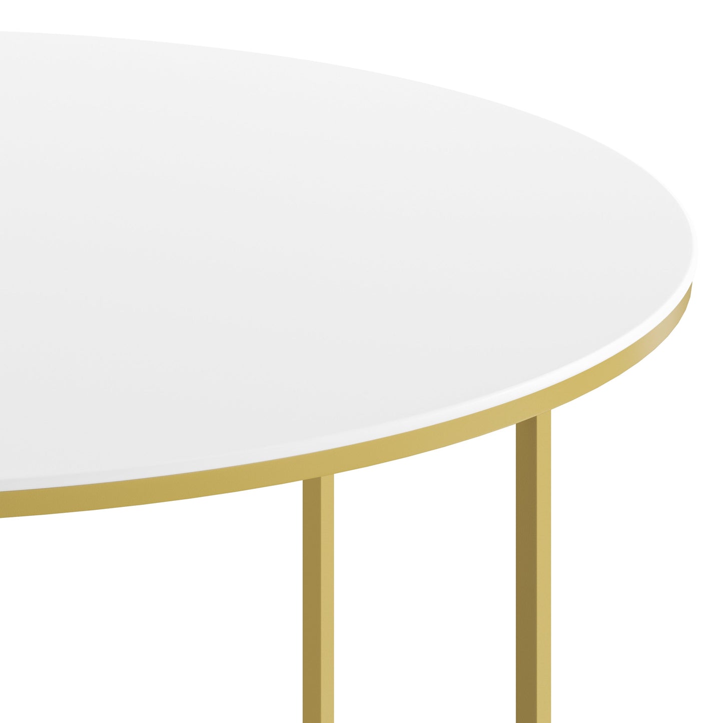 White Coffee Table-Gold Frame NAN-JH-1787CT-GG