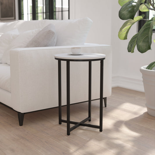 White End Table-Black Frame NAN-JH-1787ET-BK-GG