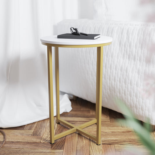 White End Table-Gold Frame NAN-JH-1787ET-GG