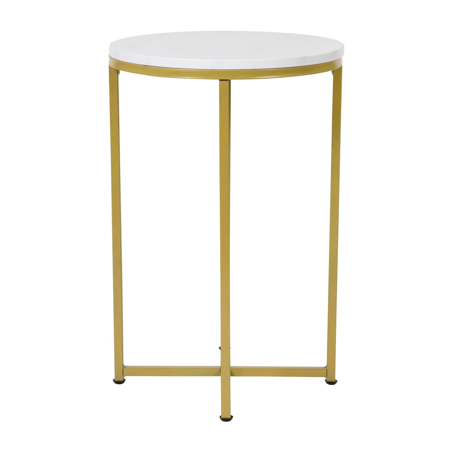 Marble End Table-Gold Frame NAN-JH-1787ET-MRBL-GG