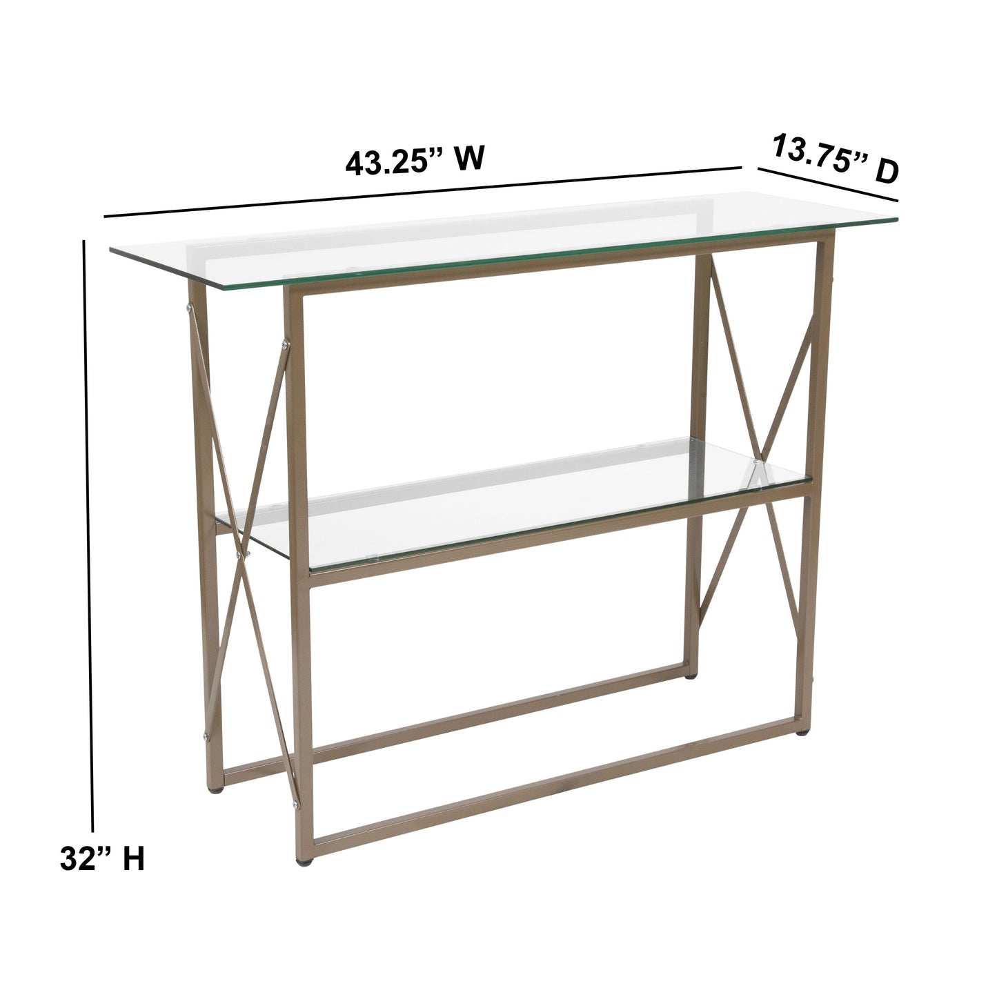 Glass Console Table NAN-JH-1796ST-GG