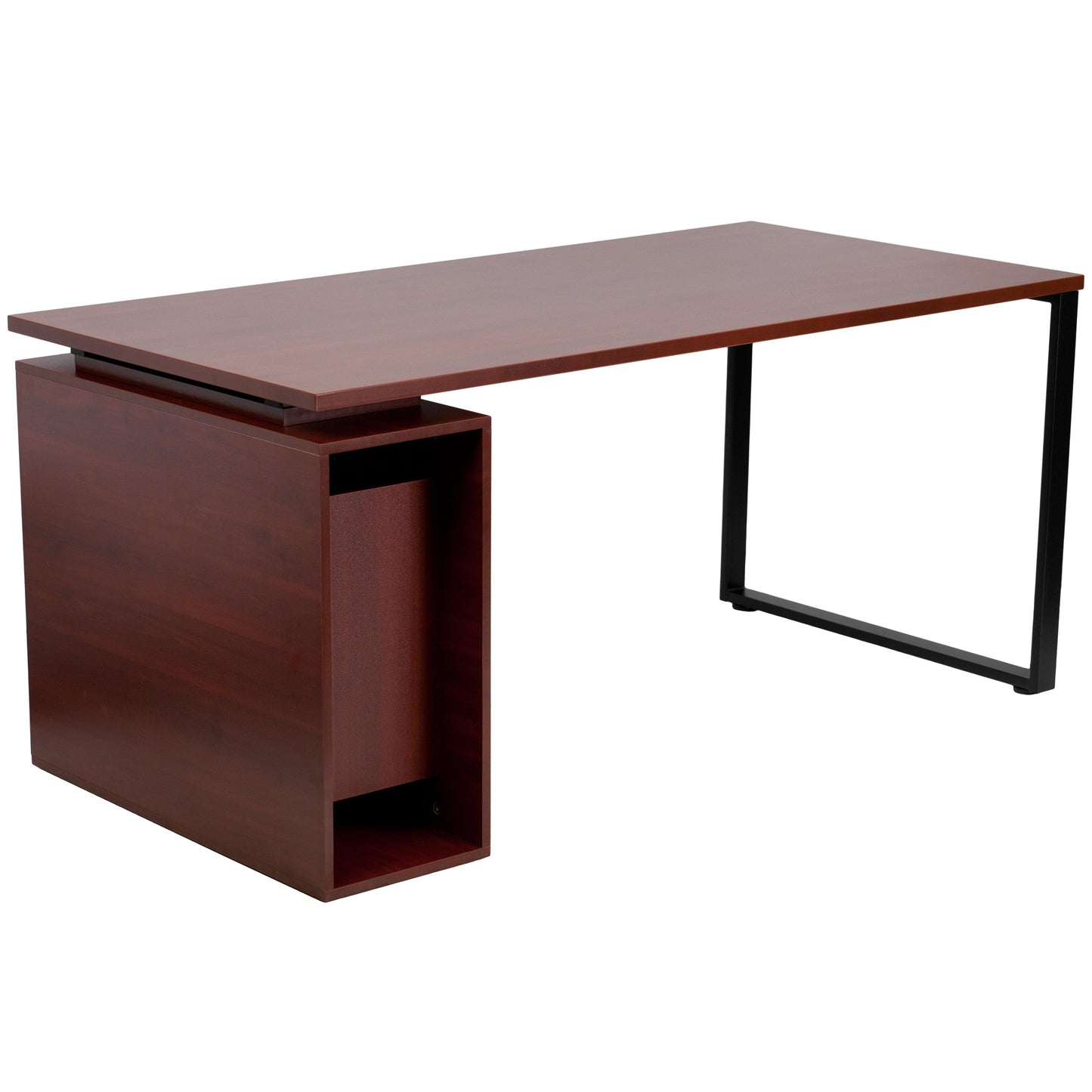 Mahogany Open Pedestal Desk NAN-JN-2108-GG