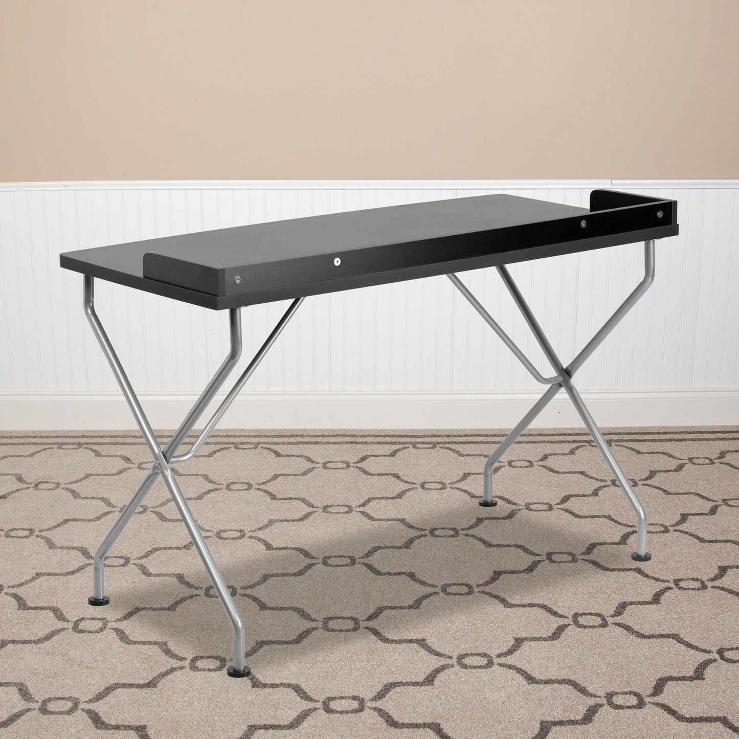 Black Raised Border Desk NAN-JN-2116-BK-GG