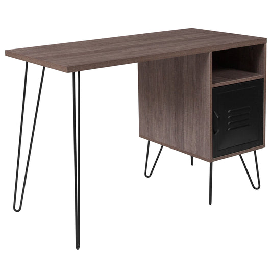 Rustic Desk with Cabinet Door NAN-JN-21735T-GG