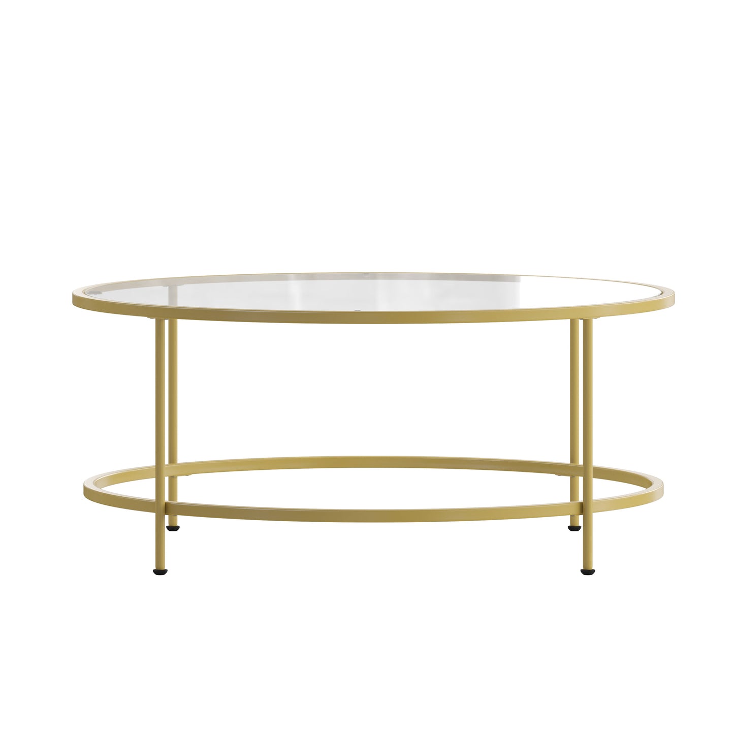 Glass Coffee Table-Gold Frame NAN-JN-21750CT-GG