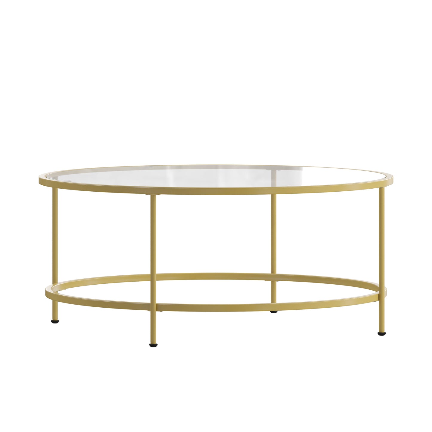 Glass Coffee Table-Gold Frame NAN-JN-21750CT-GG