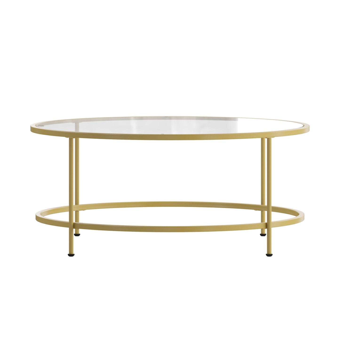 Glass Coffee Table-Gold Frame NAN-JN-21750CT-GG