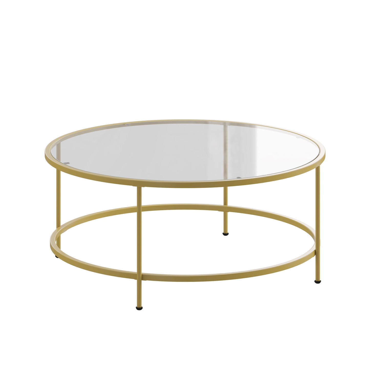 Glass Coffee Table-Gold Frame NAN-JN-21750CT-GG