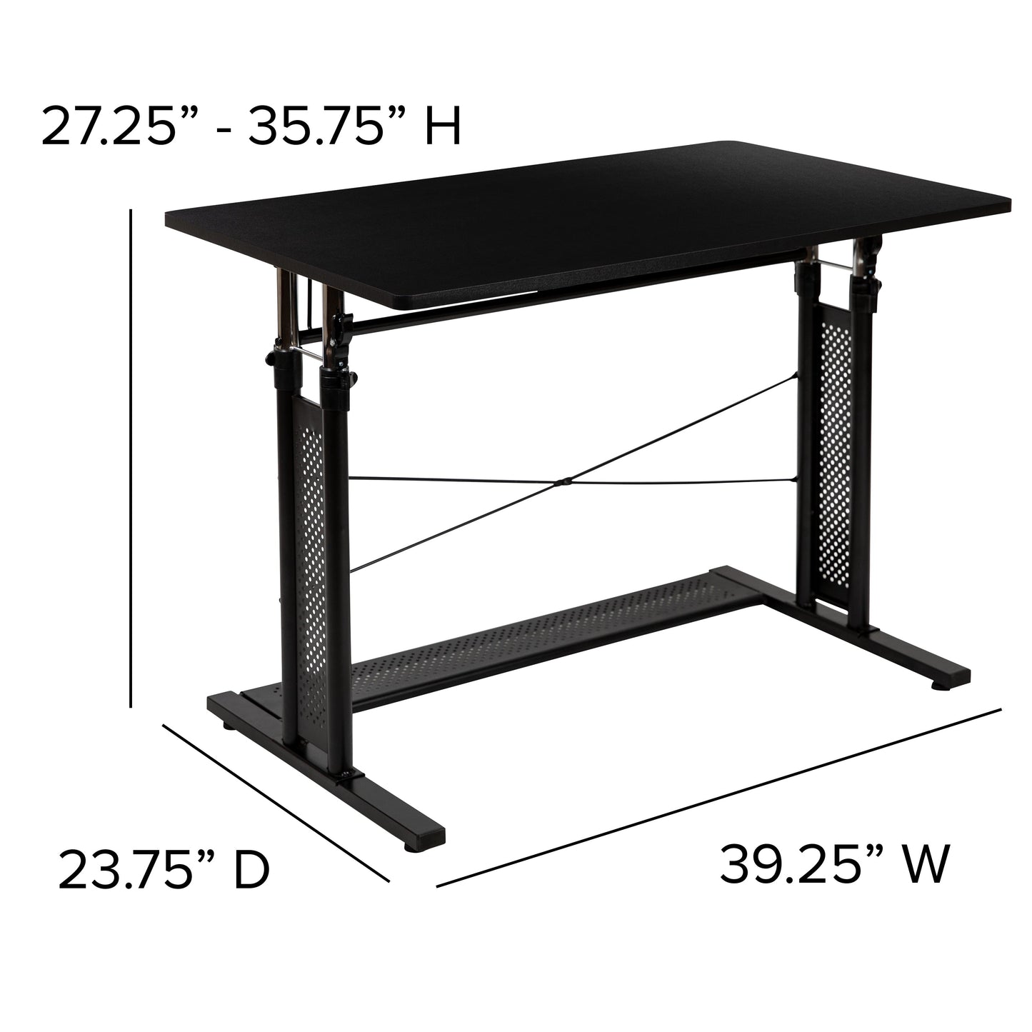 Black Sit-Stand Office Desk NAN-JN-21908-GG