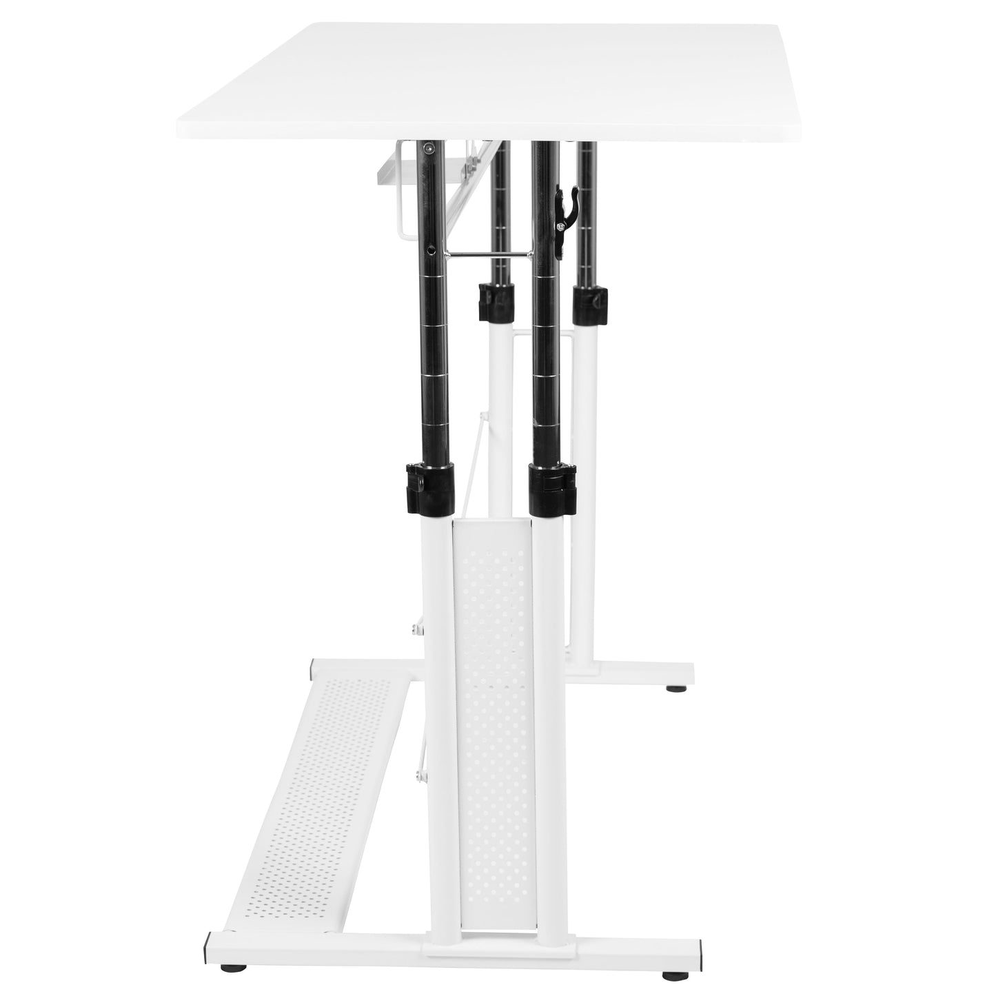 White Sit-Stand Office Desk NAN-JN-21908-WH-GG