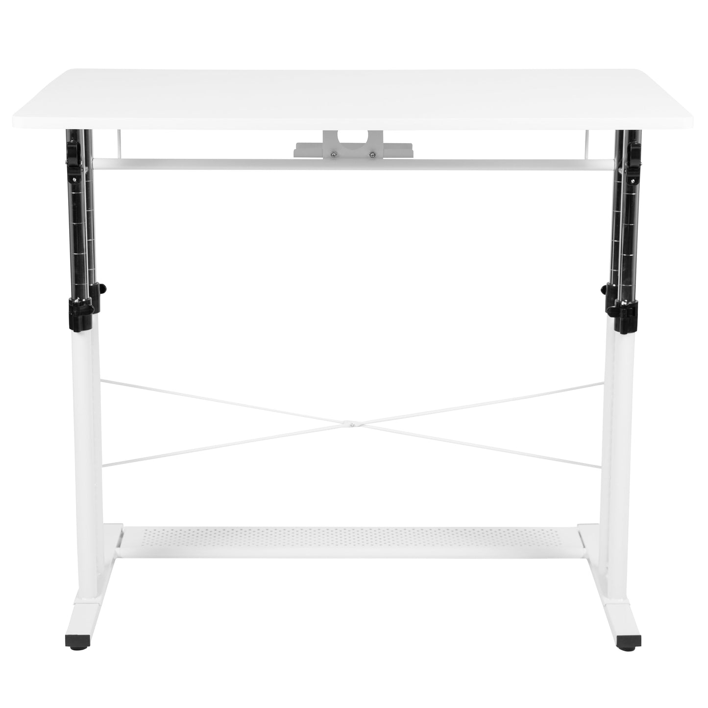 White Sit-Stand Office Desk NAN-JN-21908-WH-GG