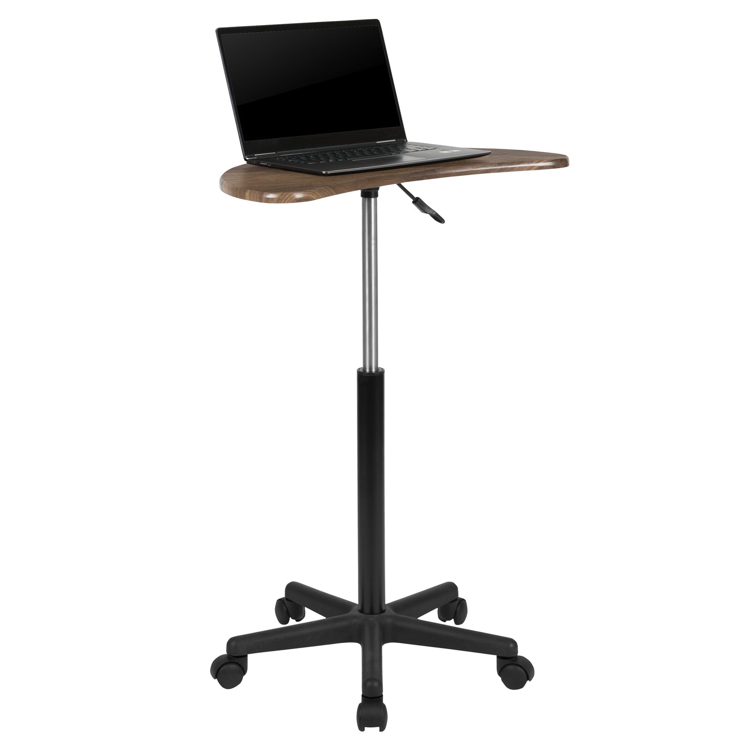 Walnut Sit-Stand Mobile Desk NAN-JN-2792-RU-GG