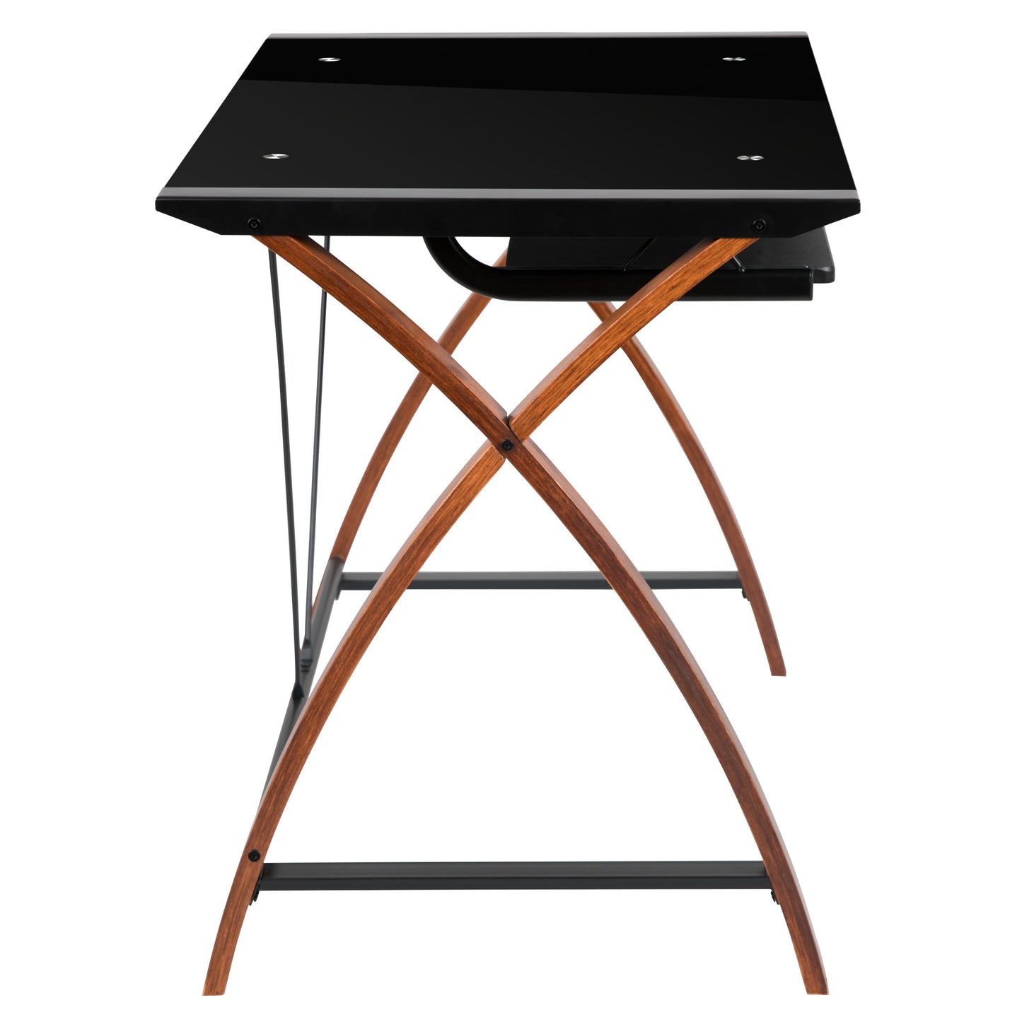 Black Glass Computer Desk NAN-JN-2824S-BK-GG