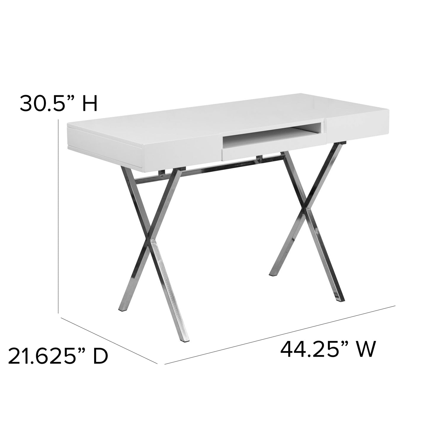 White Keyboard Desk NAN-JN-2960-GG