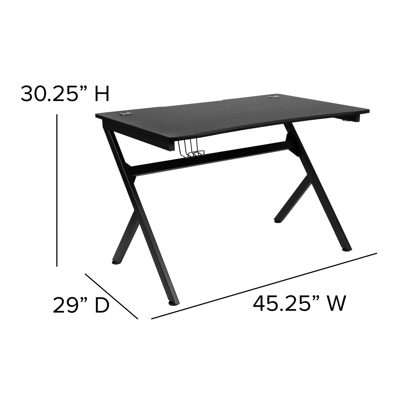 Black Computer Gaming Desk NAN-NJ-TG-D1904-GG