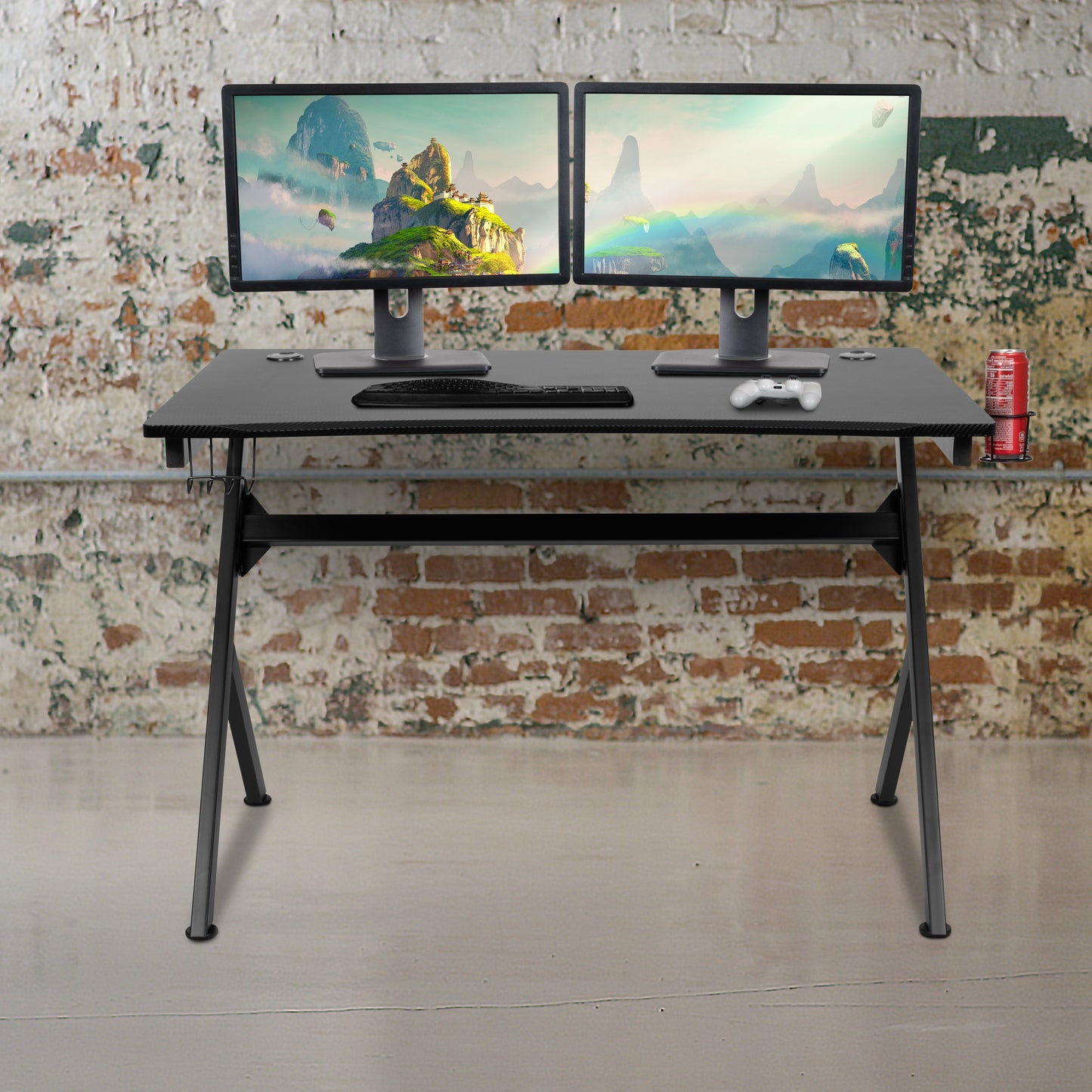 Black Computer Gaming Desk NAN-NJ-TG-D1904-GG