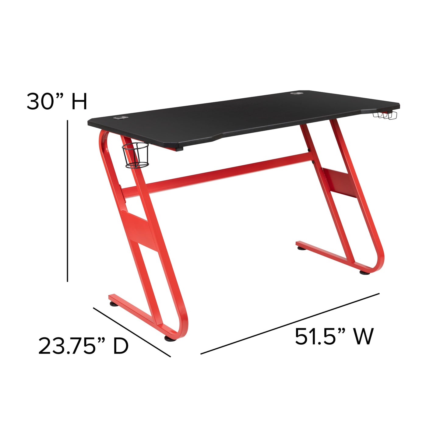 Red Gaming Desk-Cup Holder NAN-RS-G1030-RD-GG