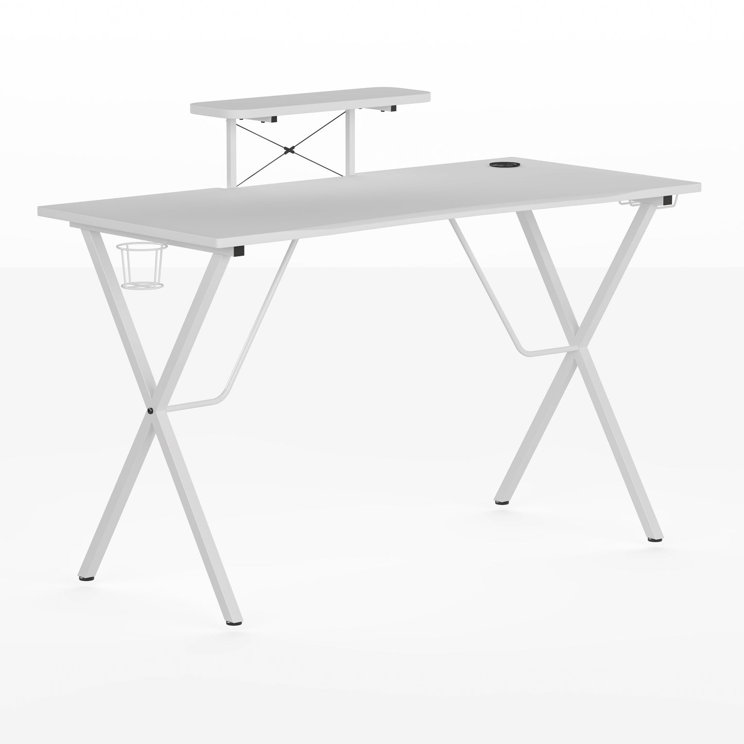 White Platform Gaming Desk NAN-RS-G1031-WH-GG