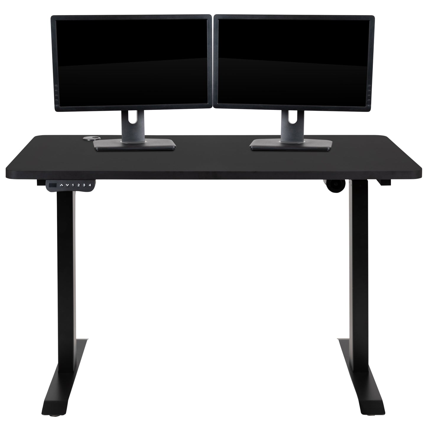 Black Electric Standing Desk NAN-TG-2046-BK-GG