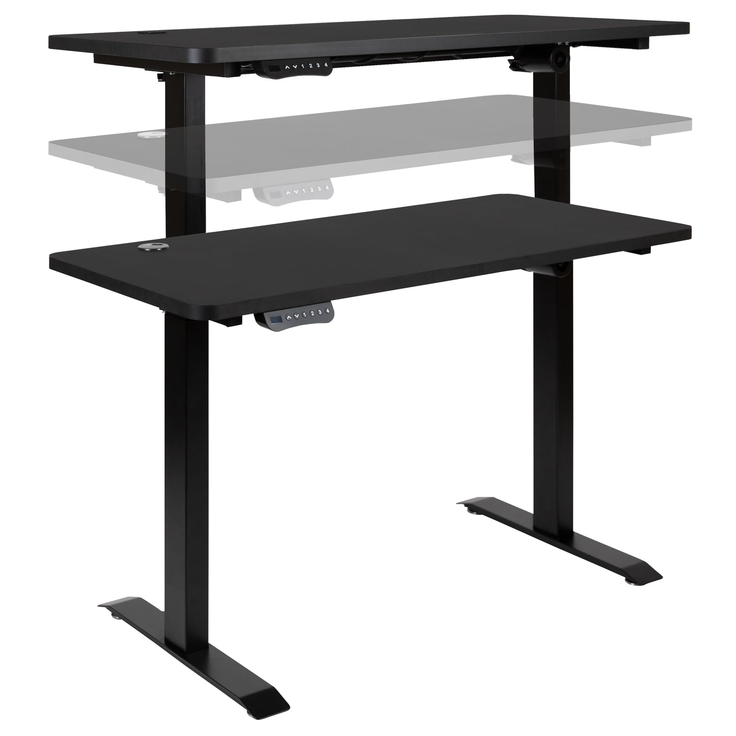 Black Electric Standing Desk NAN-TG-2046-BK-GG